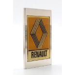 A STERLING SILVER RENAULT SYMBOL PLAQUE 23.8G approx 45mm x 29mm ref: 8132