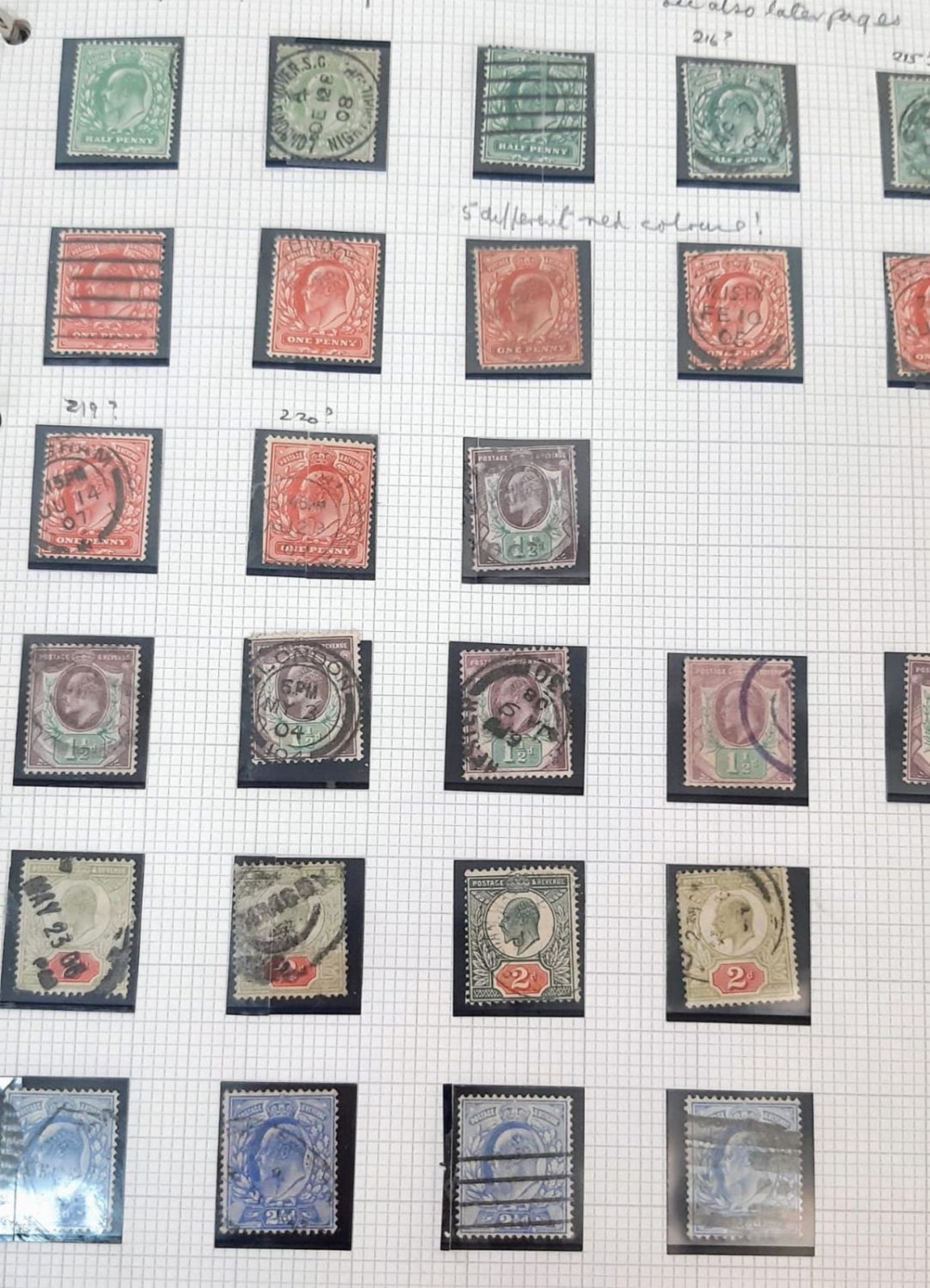 A substantial album of British stamps dating from 1840 - 1970. There are over 2000 stamps in this - Image 17 of 31