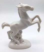 Circa 1950’s East German Wagner & Apel Porcelain White Figurine Horse Bäumend. These were impossible