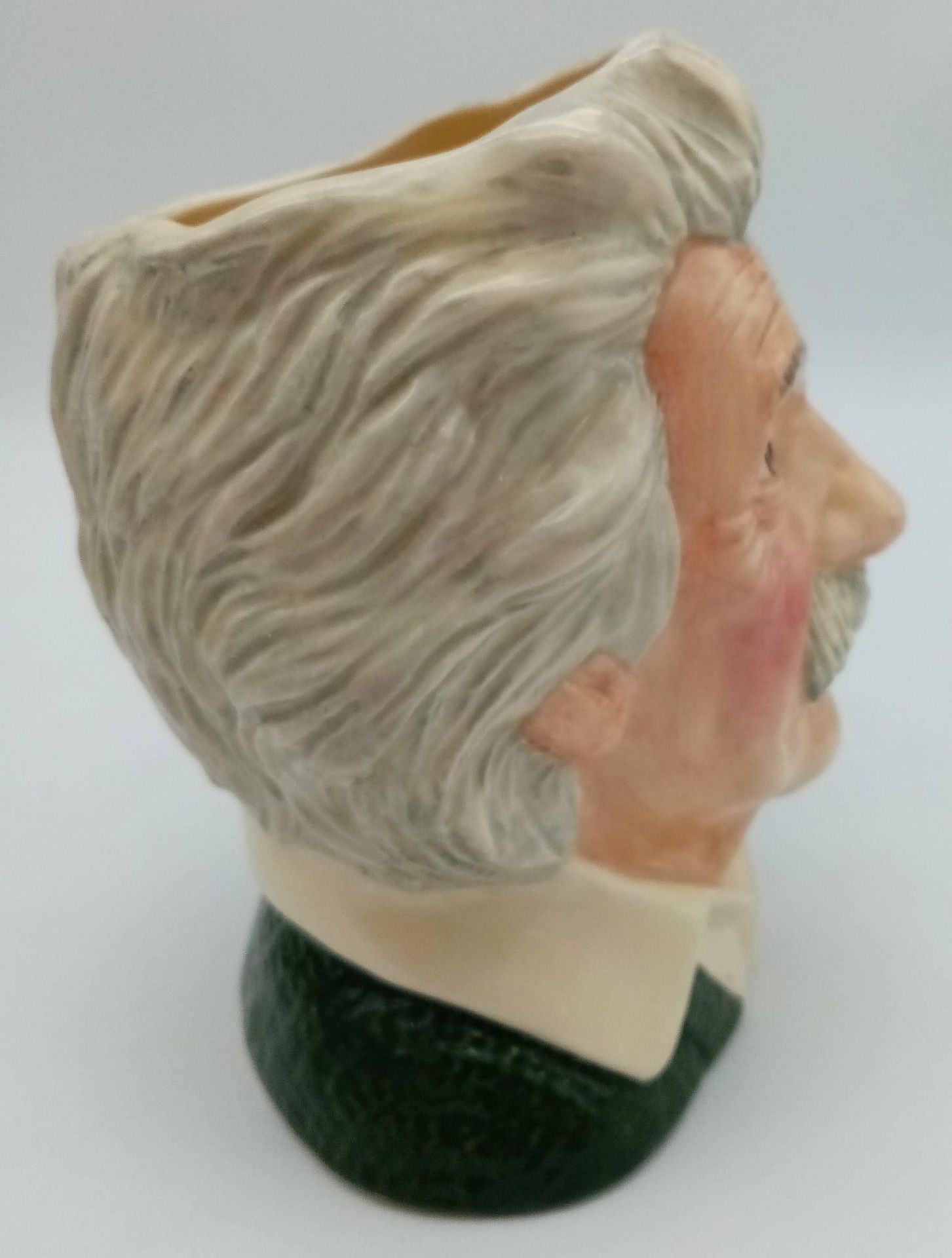 A HAND MADE AND HAND DECORATED "ALBERT EINSTEIN" TOBY JUG WITH THE THEORY OF RELATIVITY HANDLE - Image 4 of 7