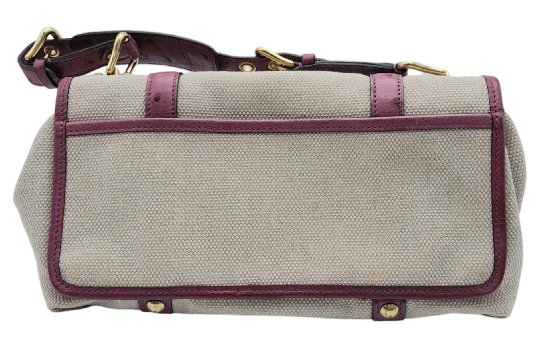 A LOUIS VUITTON PURPLE OSTRICH SAC EXPRESS GM PURSE LIMITED EDITION ONLY USED A COUPLE OF TIMES , IN - Image 2 of 8