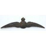 WW1 British Royal Flying Corps Officers Pilots Bronze Wings. Makers Marked J & Co.