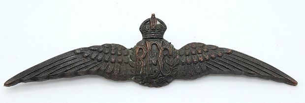 WW1 British Royal Flying Corps Officers Pilots Bronze Wings. Makers Marked J & Co.