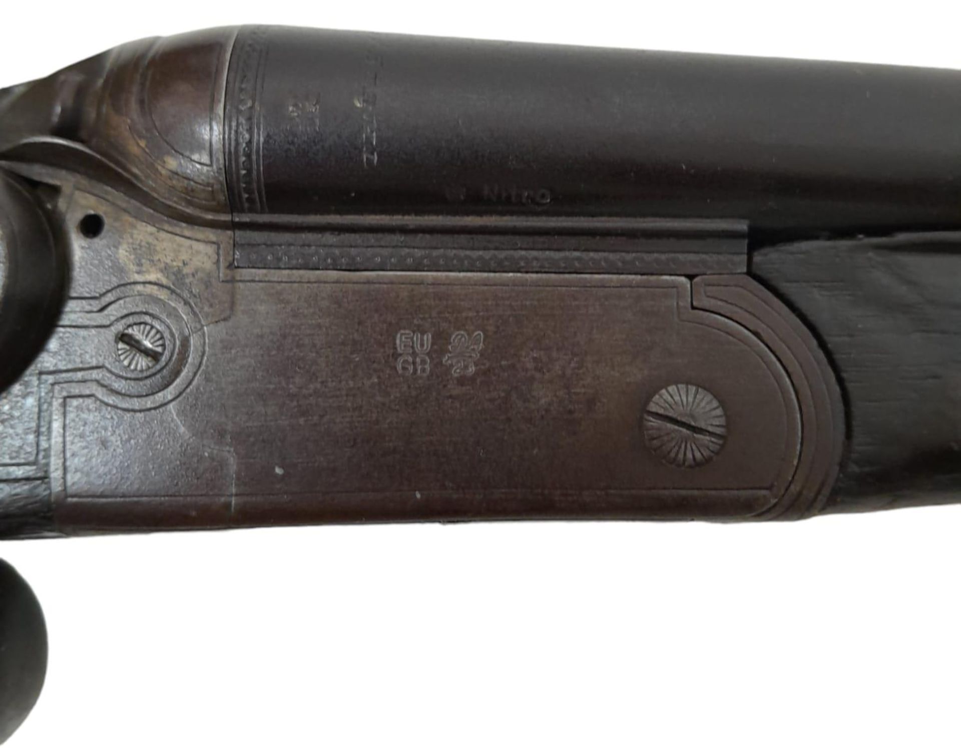 An Impressive Vintage Deactivated 12 Gauge/8mm Side by Side Sawn-Off Shotgun. This German Simson - Image 6 of 10