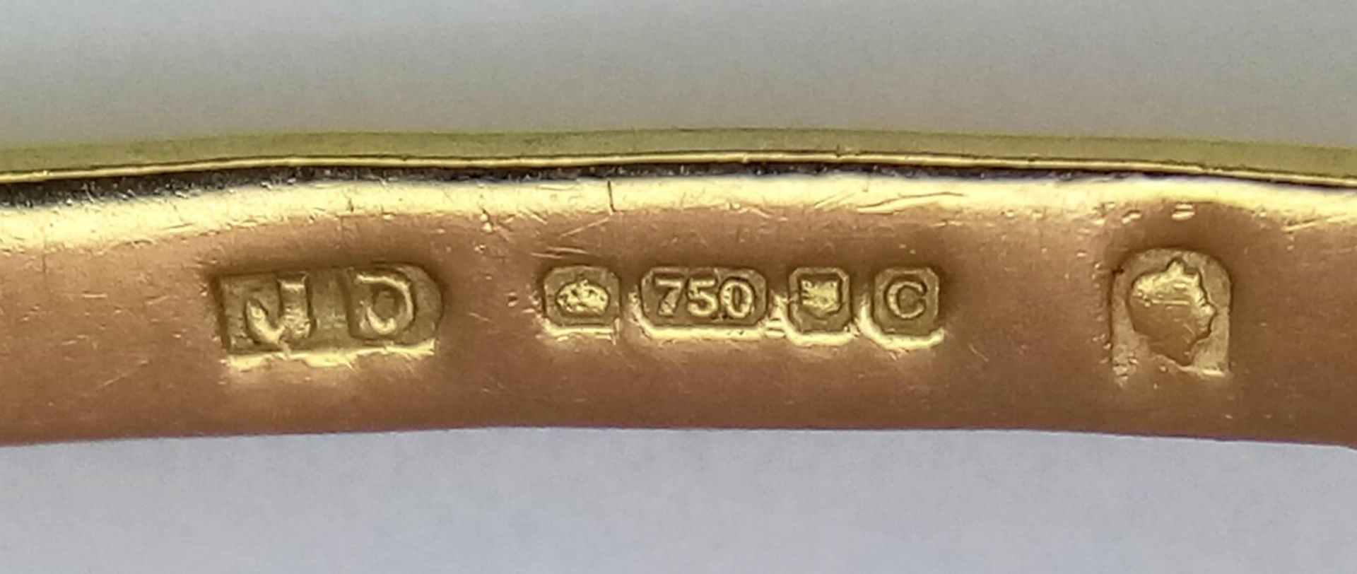 A 18K YELLOW GOLD DIAMOND & PINK SAPPHIRE BRACELET 0.25CT DIAMONDS & 0.45CT PINK SAPPHIRES 5.8G 17. - Bild 4 aus 4