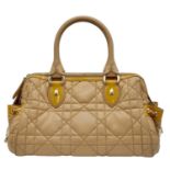 Christian Dior Cannage, Quilted Side Pocket Satchel. Extremely soft and luscious to the touch,
