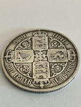 1880 VICTORIAN SILVER GOTHIC FLORIN. Fine/very fine Condition.