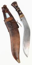 A WW1 Gurkha Kukri Knife Dated 1917. Made in Cossipore for the Indian War Department. Comes in a