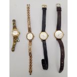 Four Vintage Ladies Watches. Including: A limit, a House of Tobin, a Rotary and a Sewice. In need of