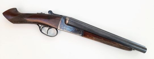 A Wonderful Vintage Deactivated 12 Gauge Side by Side Sawn-Off Shotgun. This Spanish AYA made gun