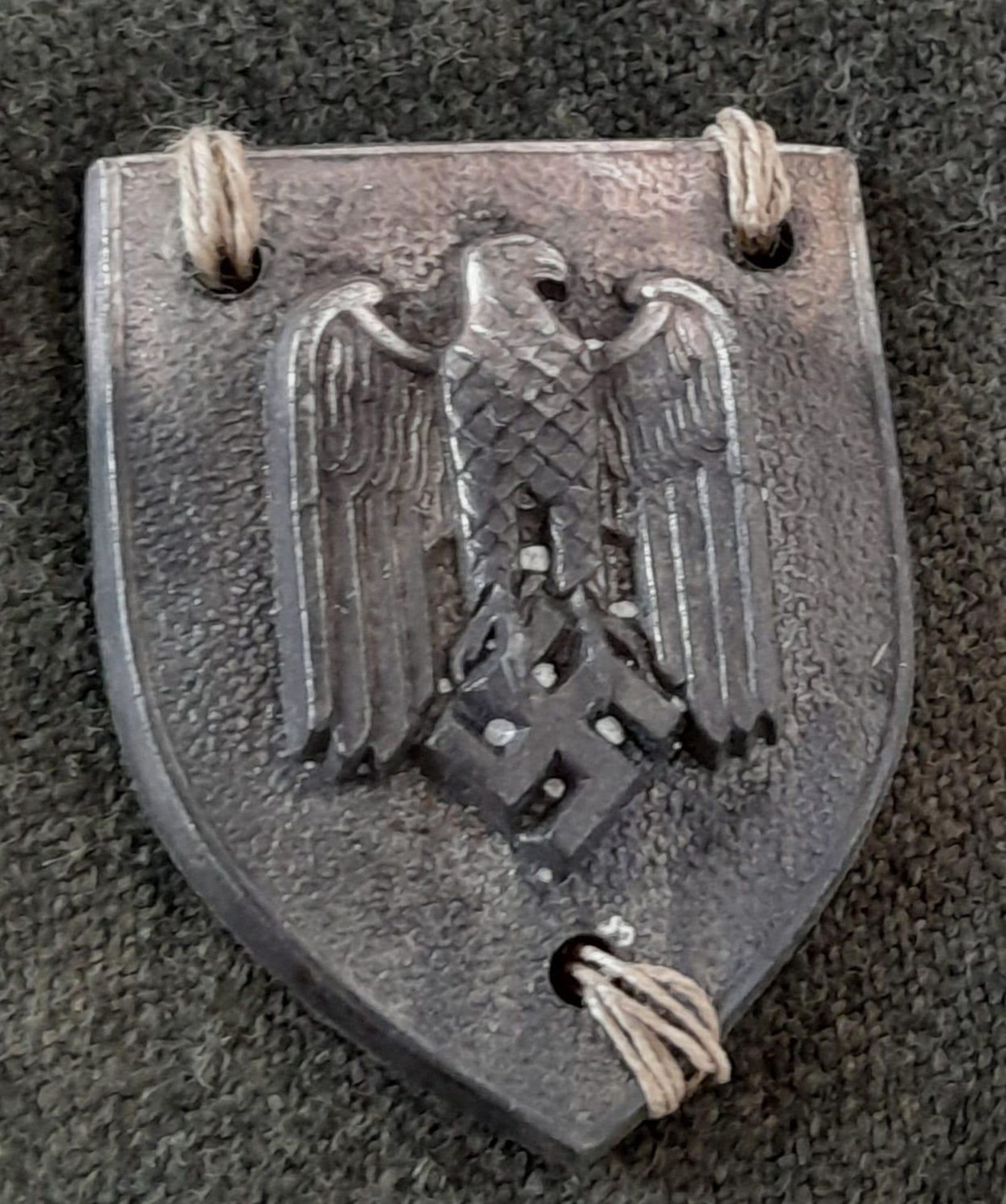 Late WW2 German Overseas Side Cap with Marksman Badge. - Image 6 of 6