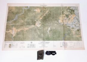 A Vietnam War Era US Compass Dated 1966 & Jungle Map.