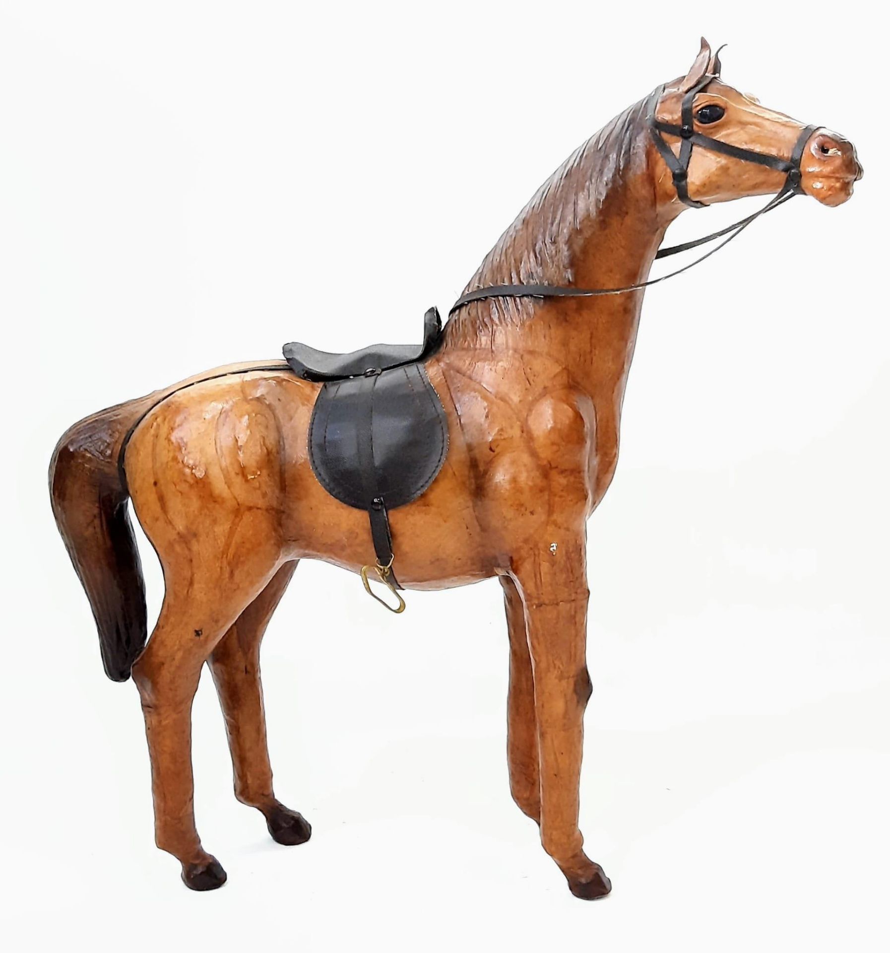 An impressive Liberty of London, Leather Horse Statue. Wonderful quality and superior