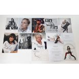 Ten Autographed/Signed Pictures of British and American Pop Stars. Includes: Mel C, Sarah Harding,