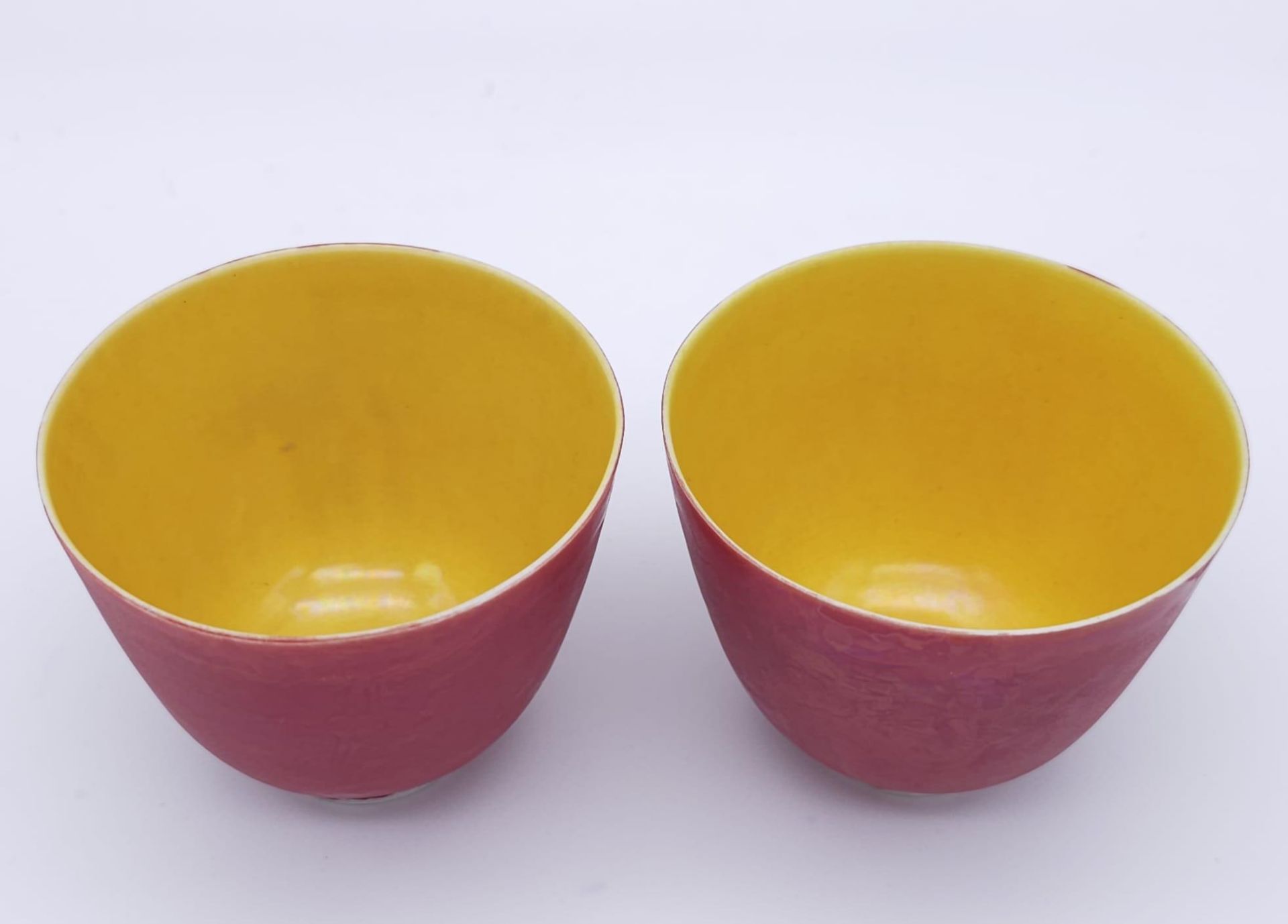 Pair of Chenghua (1464-1487) Period Bone China Tea Cups. Delicate porcelain with wonderful rich - Image 5 of 13