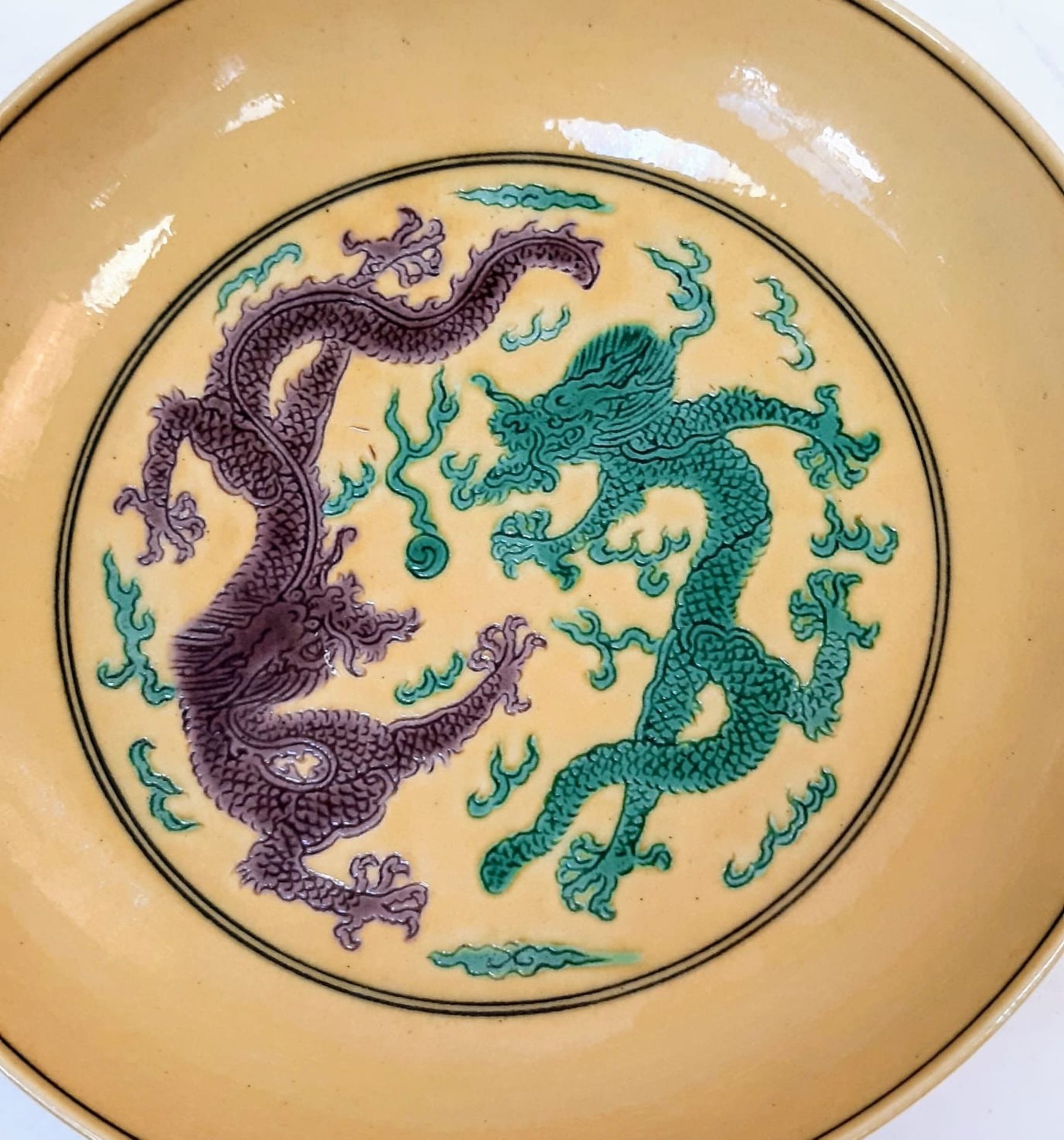 A pair of stunning Chinese Porcelain Sauce Bowls. A rare find with such rich colours, these sauce - Image 6 of 12