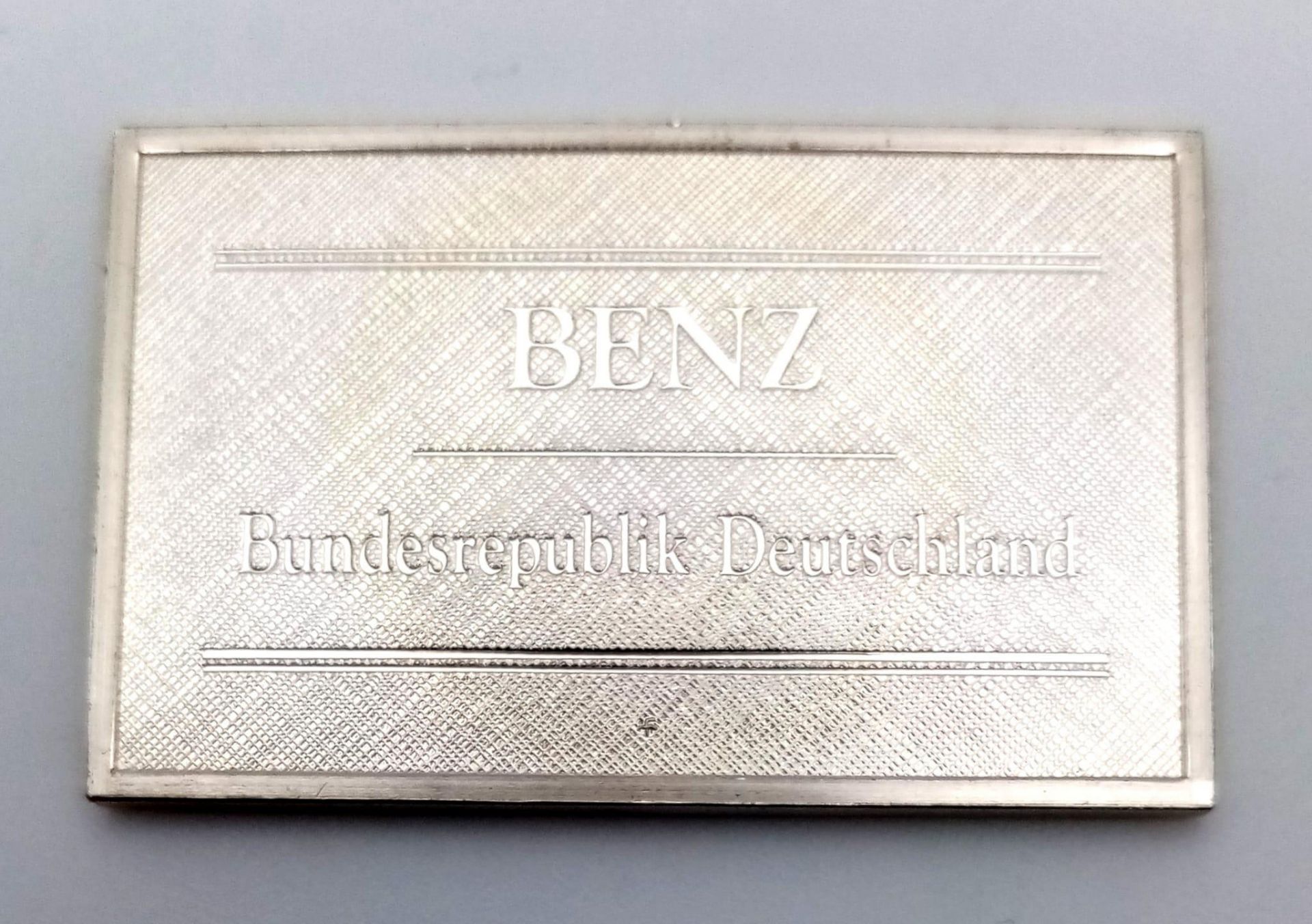 A STERLING SILVER BENZ SYMBOL PLAQUE approx 23.5G 45mm x 29mm ref: 8134 - Image 2 of 4