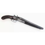 A Vintage Deactivated 12 Gauge Side by Side Sawn-Off Shotgun. This British made Davis gun with