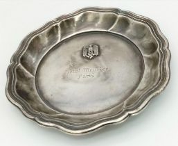 A WW2 G.I’s Souvenir Hallmarked German Silver Plate from the Hotel Meurice in Paris, which was