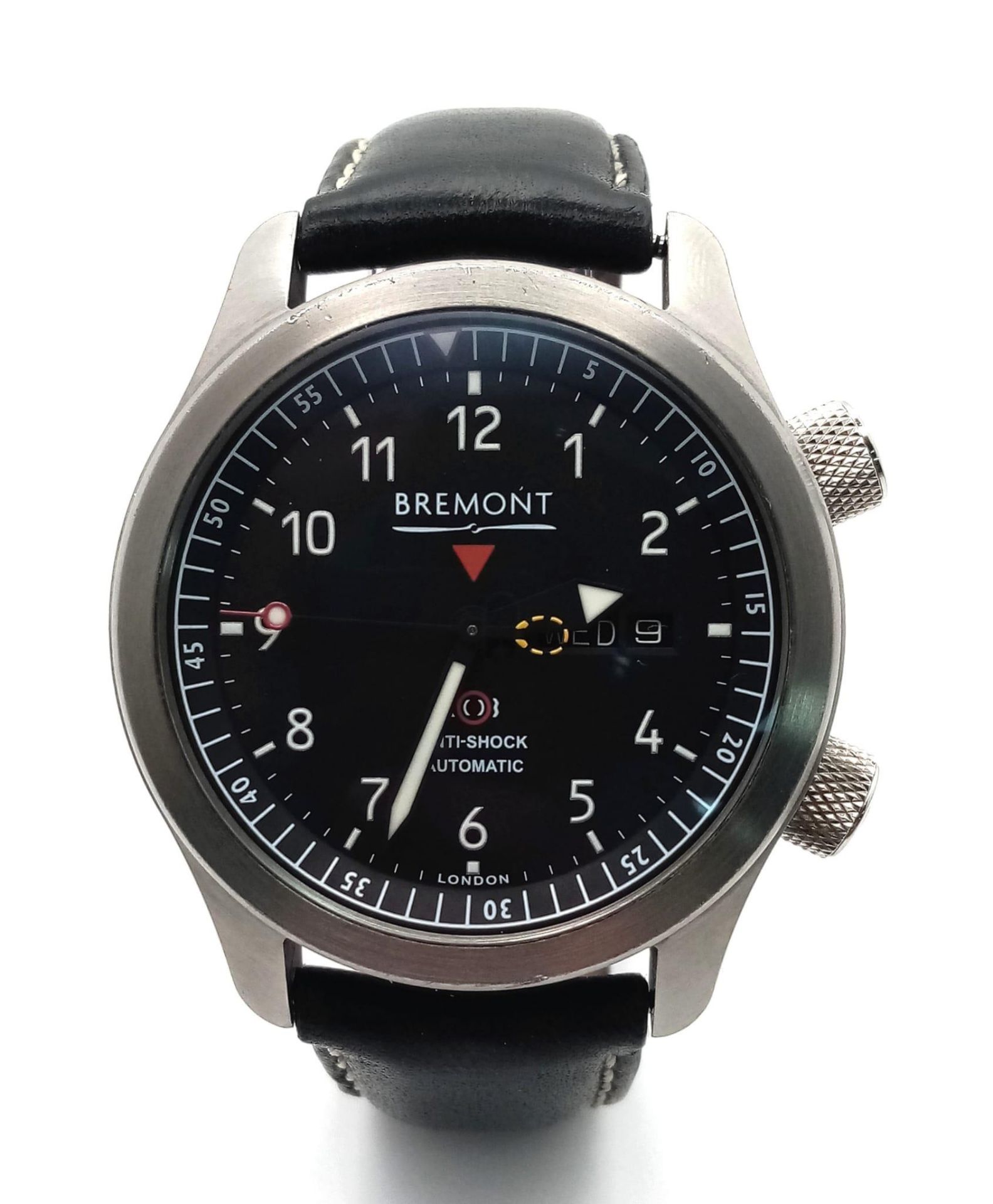 A STYLISH "BREMONT" AUTOMATIC CHONOMETER WITH ORIGINAL BOX AND RECEIPT ALSO COMES WITH WATCH - Image 2 of 10