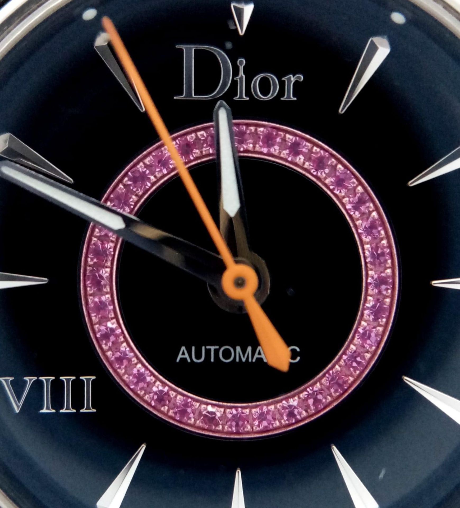 A Christian Dior VIII Automatic Ladies Watch. Black ceramic bracelet and case - 34mm. Black dial - Image 5 of 10