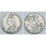 An 1890 Queen Victoria Silver Crown. VF grade but please see photos.