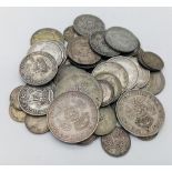 A Parcel of Forty Five Pre-1947 (some Pre 1920) British Silver Coins Comprising; 3 x 2 Shillings (