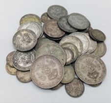 A Parcel of Forty Five Pre-1947 (some Pre 1920) British Silver Coins Comprising; 3 x 2 Shillings (