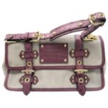 A LOUIS VUITTON PURPLE OSTRICH SAC EXPRESS GM PURSE LIMITED EDITION ONLY USED A COUPLE OF TIMES , IN