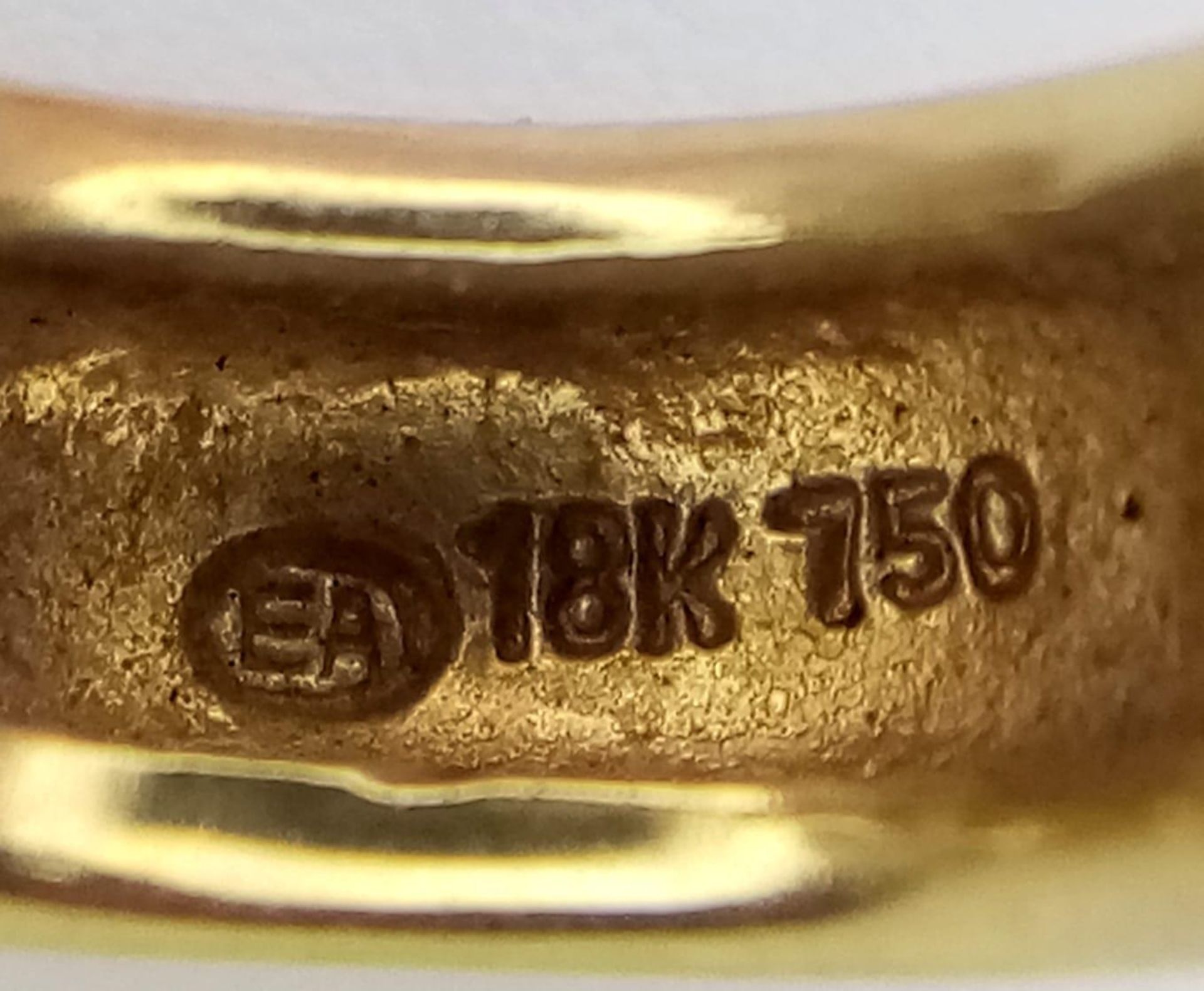 A 18K YELLOW GOLD DIAMOND SET MINI HOOP EARRINGS 5.7G 12mm x 15mm ref: SC 1098 - Bild 4 aus 4