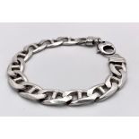 A gents sterling silver anchor link bracelet, length: 21.5 cm, weight: 37.5 g.