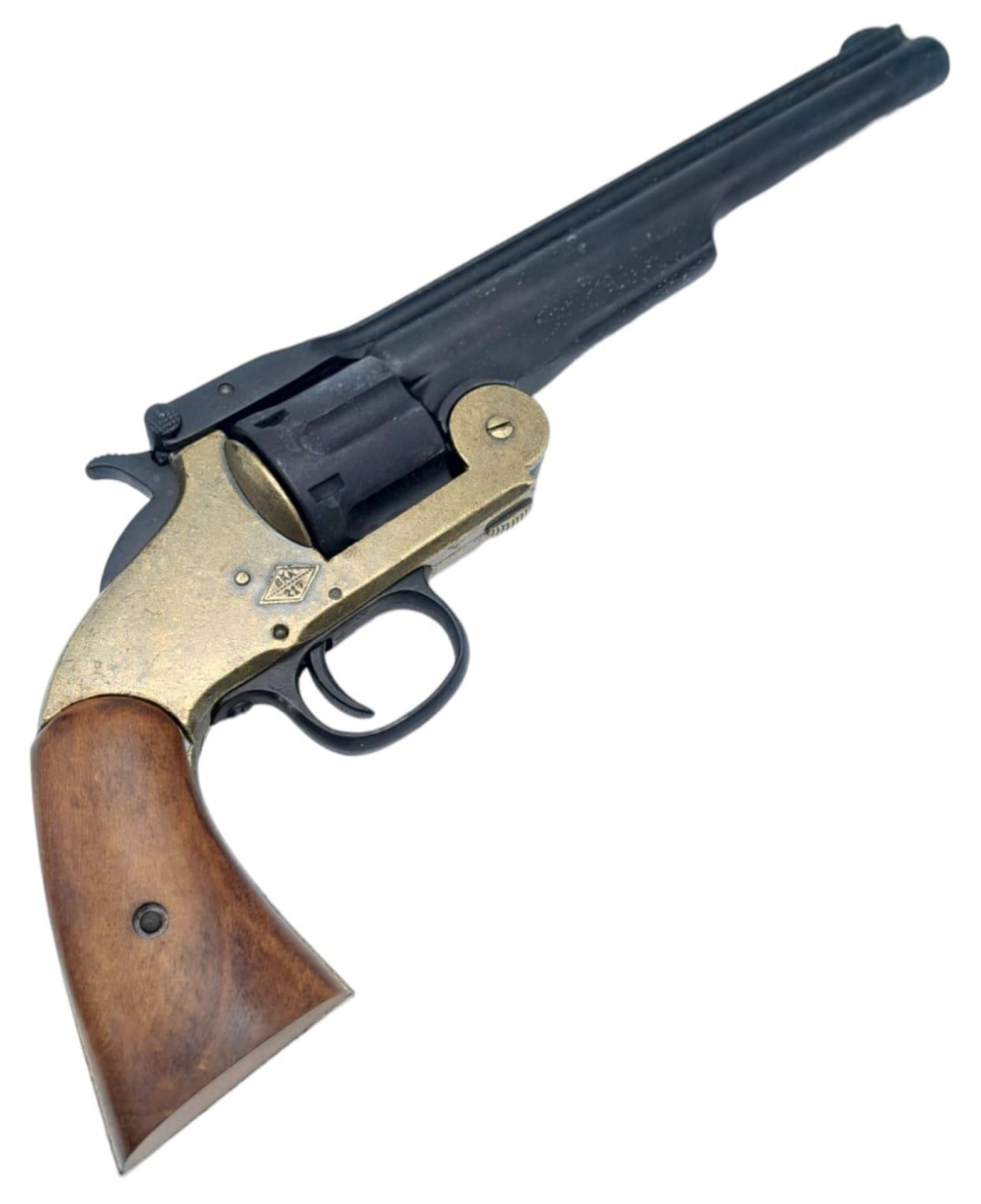 A FULL SIZE METAL REPLICA NAVY COLT SIX CHAMBER PISTOL WITH DRY FIRING ACTION AND REVOLVING BARREL - Image 4 of 8