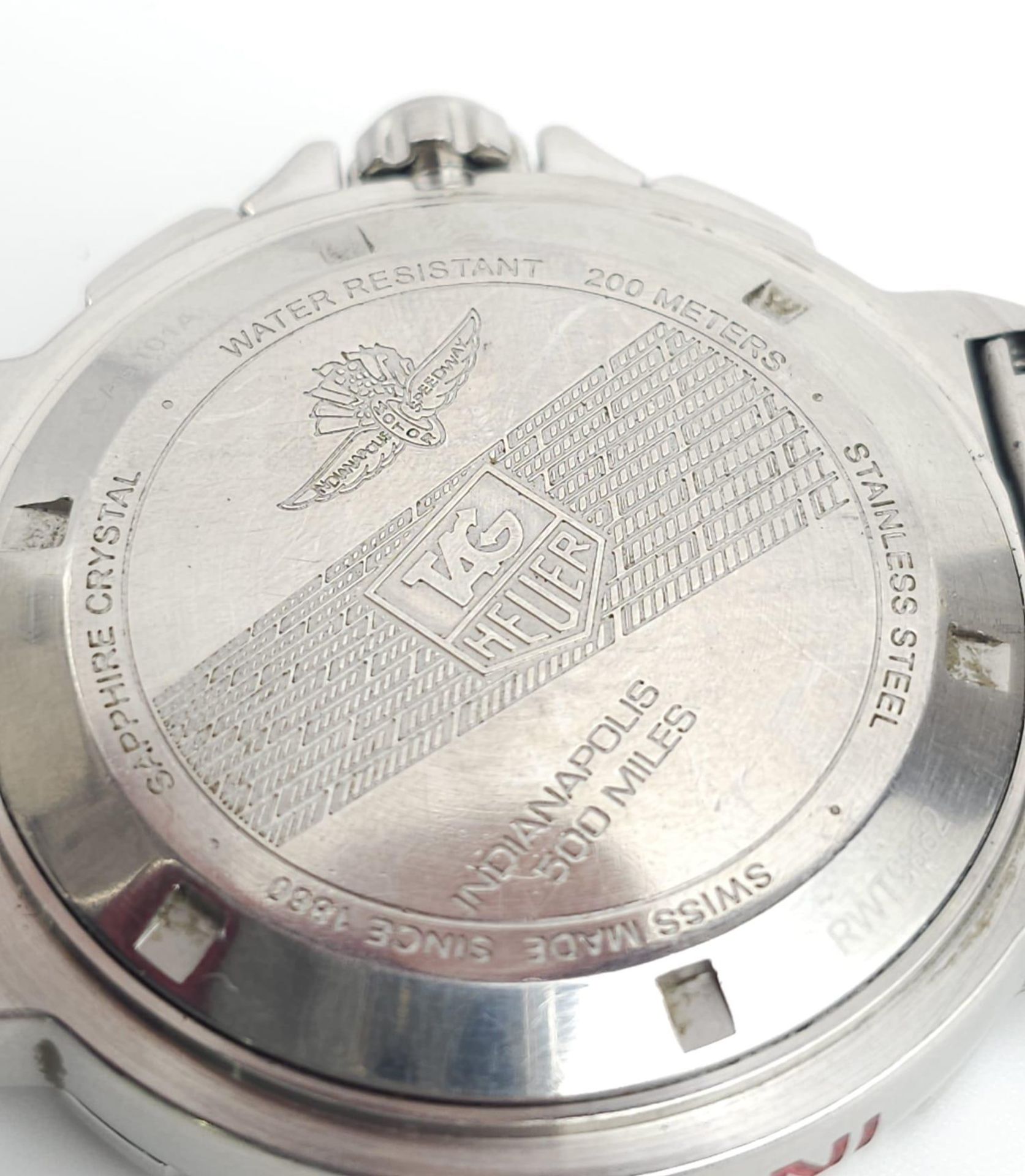 A TAG HEUER "FORMULA 1" INDY 500 QUARTZ GENTS WATCH IN STAINLESS STEEL . 45mm A REALLY GOOD - Image 8 of 11