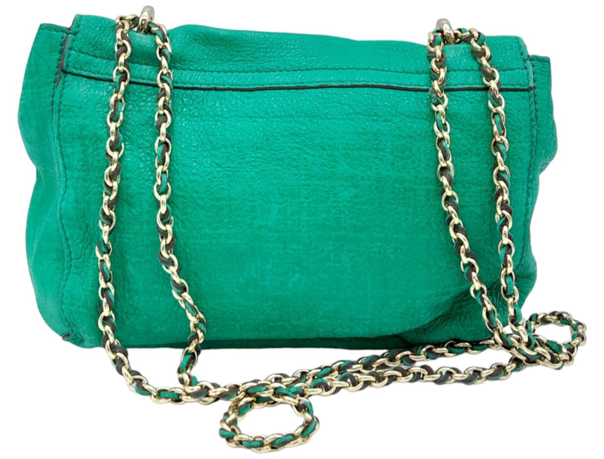 A green Mulberry Lily mini bag with gold tone hardware and matching strap. Size approx. 20x18x8cm. - Image 4 of 9