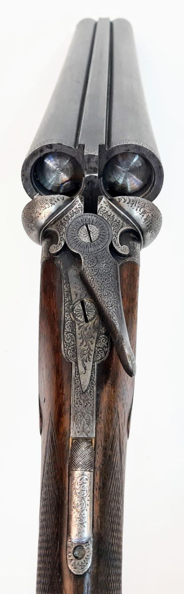 A Vintage Deactivated 12 Gauge Side by Side Sawn-Off Shotgun. This British Mortimer made gun has - Bild 6 aus 12
