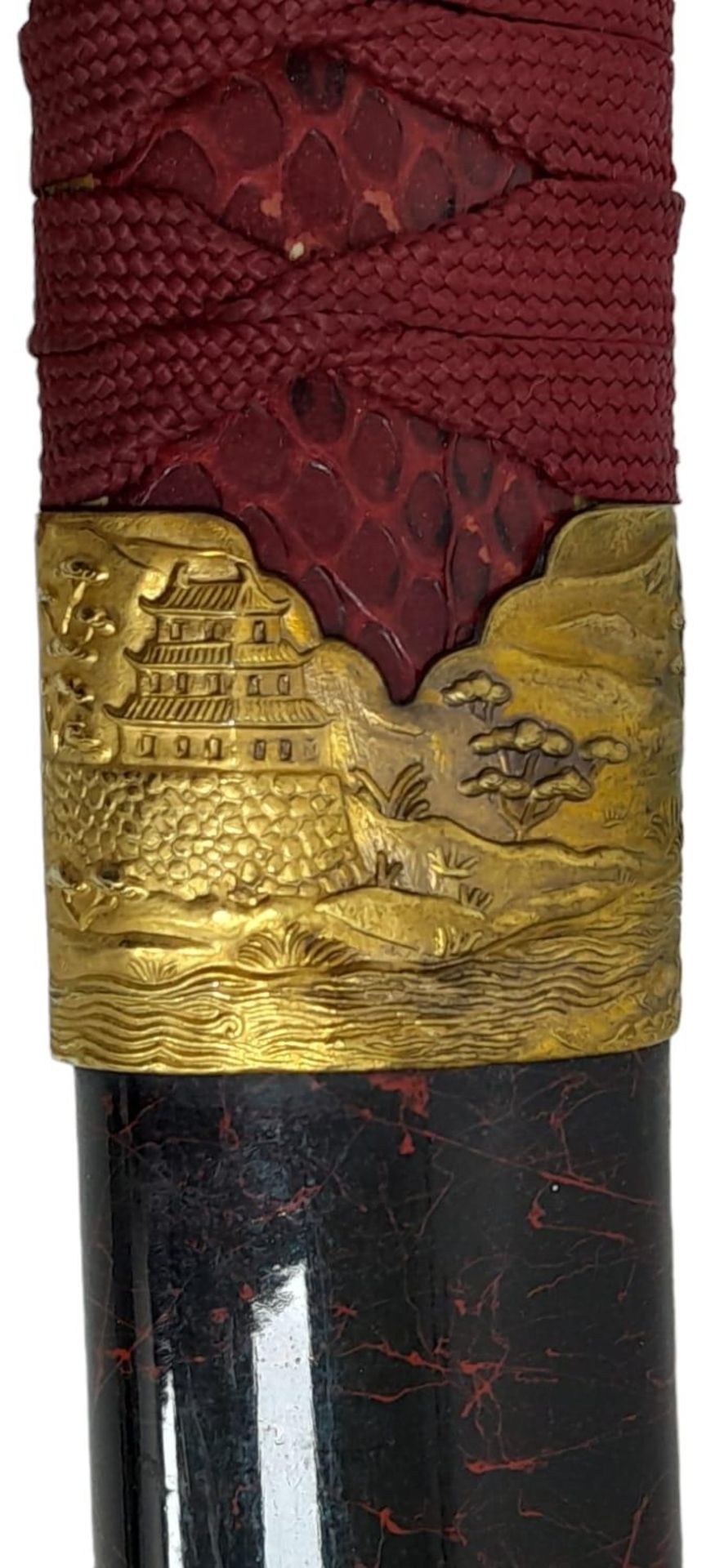 An Excellent Condition, Highly Decorative, Dragon Detail, Modern Display Wakazashi Sword. 72cn - Bild 4 aus 8