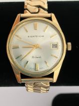 Gentlemans vintage EVERITE WRISTWATCH. Heavy Gold Plating (20 microns). Having sweeping second