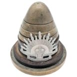 INERT WW1 Ottoman (Turkish) Shrapnel Shell Fuze with Arabic writing. Adorned with a Silver