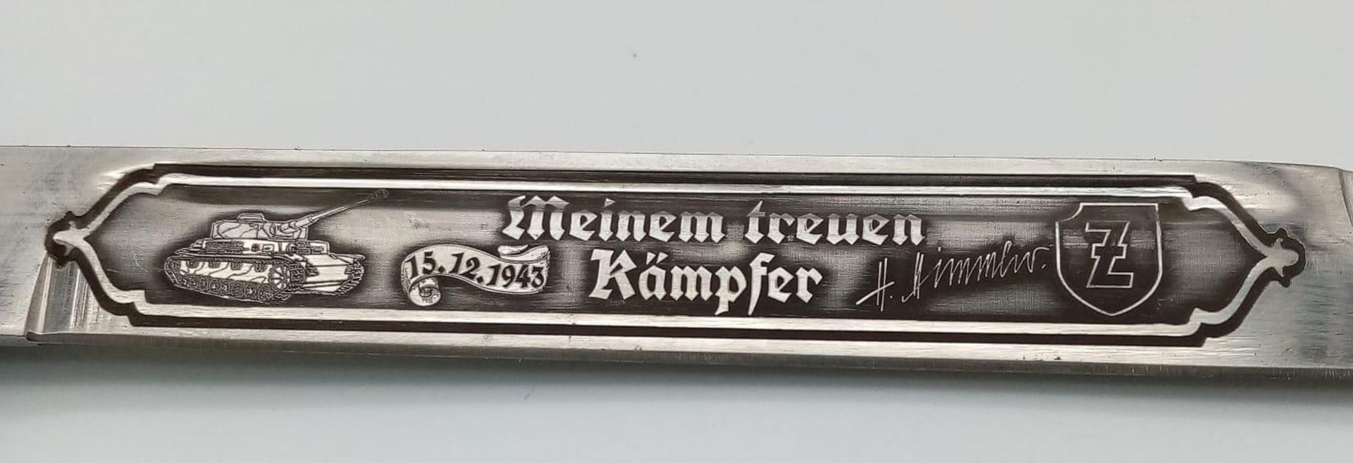 3rd Reich SS Polizei Acid Etched Memorial Bayonet. - Image 6 of 8