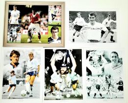COYS A SPURS FANS DREAM LOT COMPRISING OF A FRAMED MONTAGE OF 5 ACTION PHOTOS AND AUTOGRAPH OF
