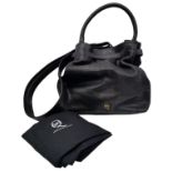 An Alexander Mcqueen Black Leather Hand/Shoulder Bag. Checked black leather exterior. Spacious