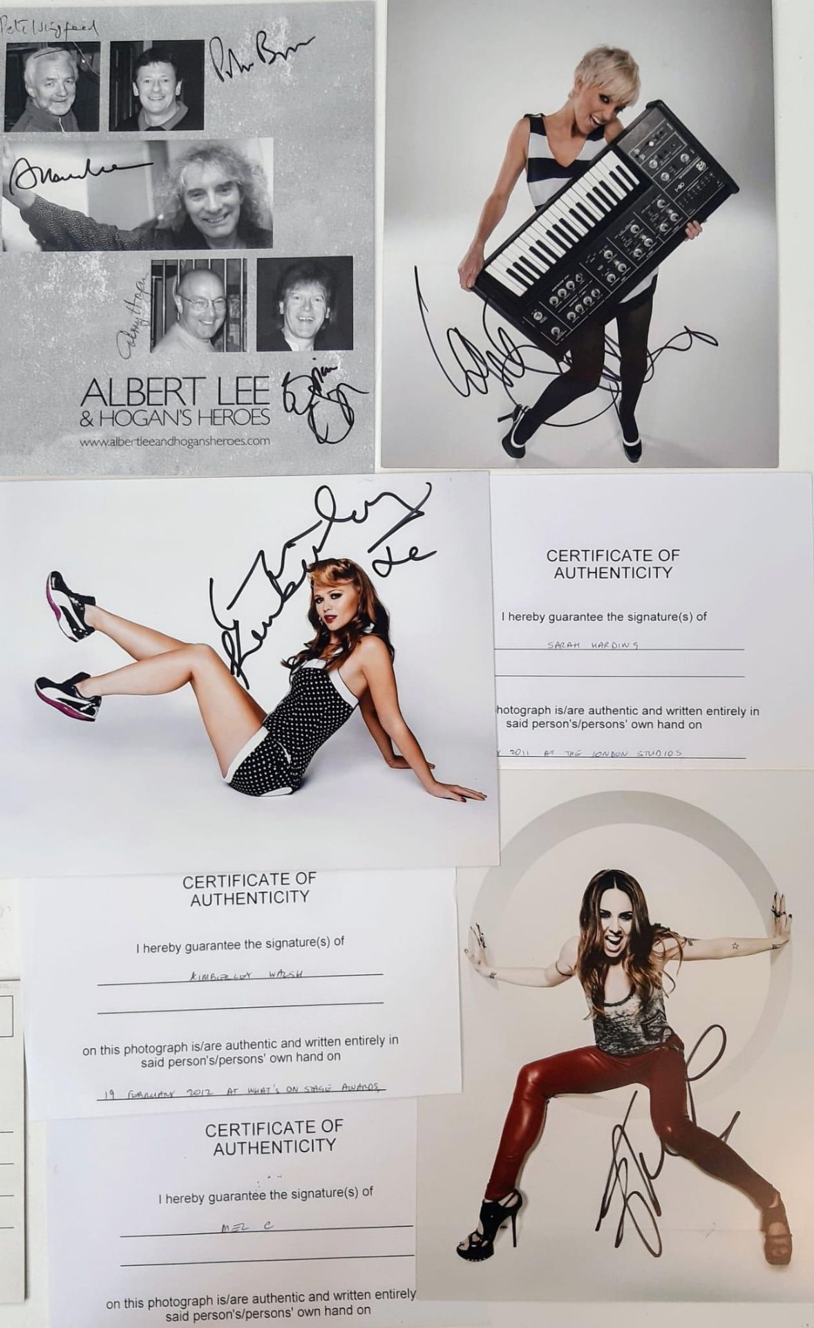 Ten Autographed/Signed Pictures of British and American Pop Stars. Includes: Mel C, Sarah Harding, - Bild 4 aus 4