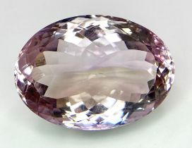 A 36.16ct Brazilian Amethyst, in the Oval Mixed cut. Comes with the IDT Certificate