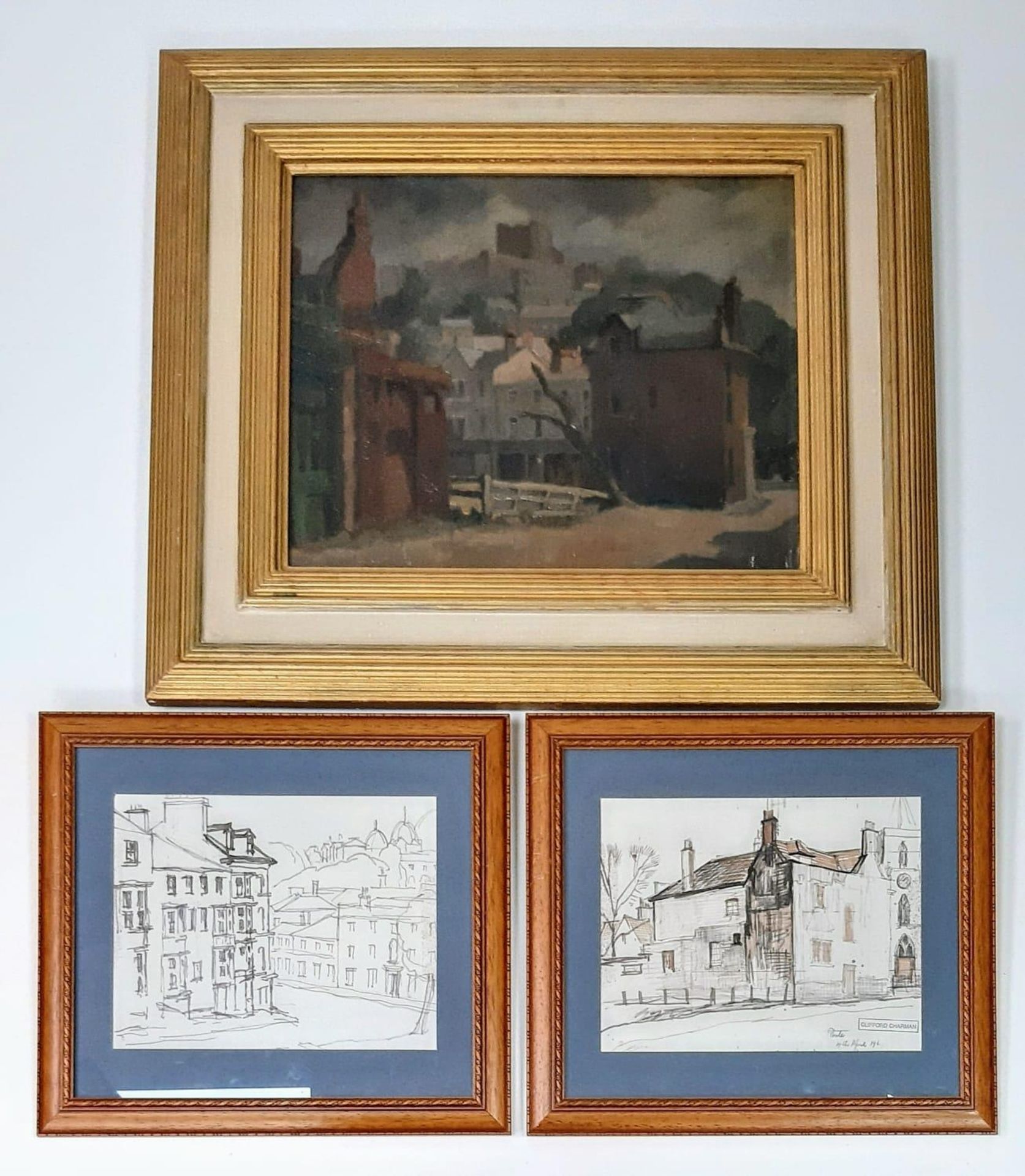 A unique collection of art by known British artist, Clifford Charman (1910-1992). Firstly, 'View