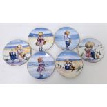 A Set of Six Royal Worcester Limited Edition Display Plates From The One Glorious Summer Vintage