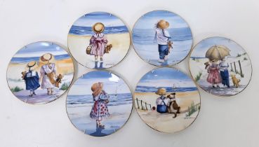 A Set of Six Royal Worcester Limited Edition Display Plates From The One Glorious Summer Vintage