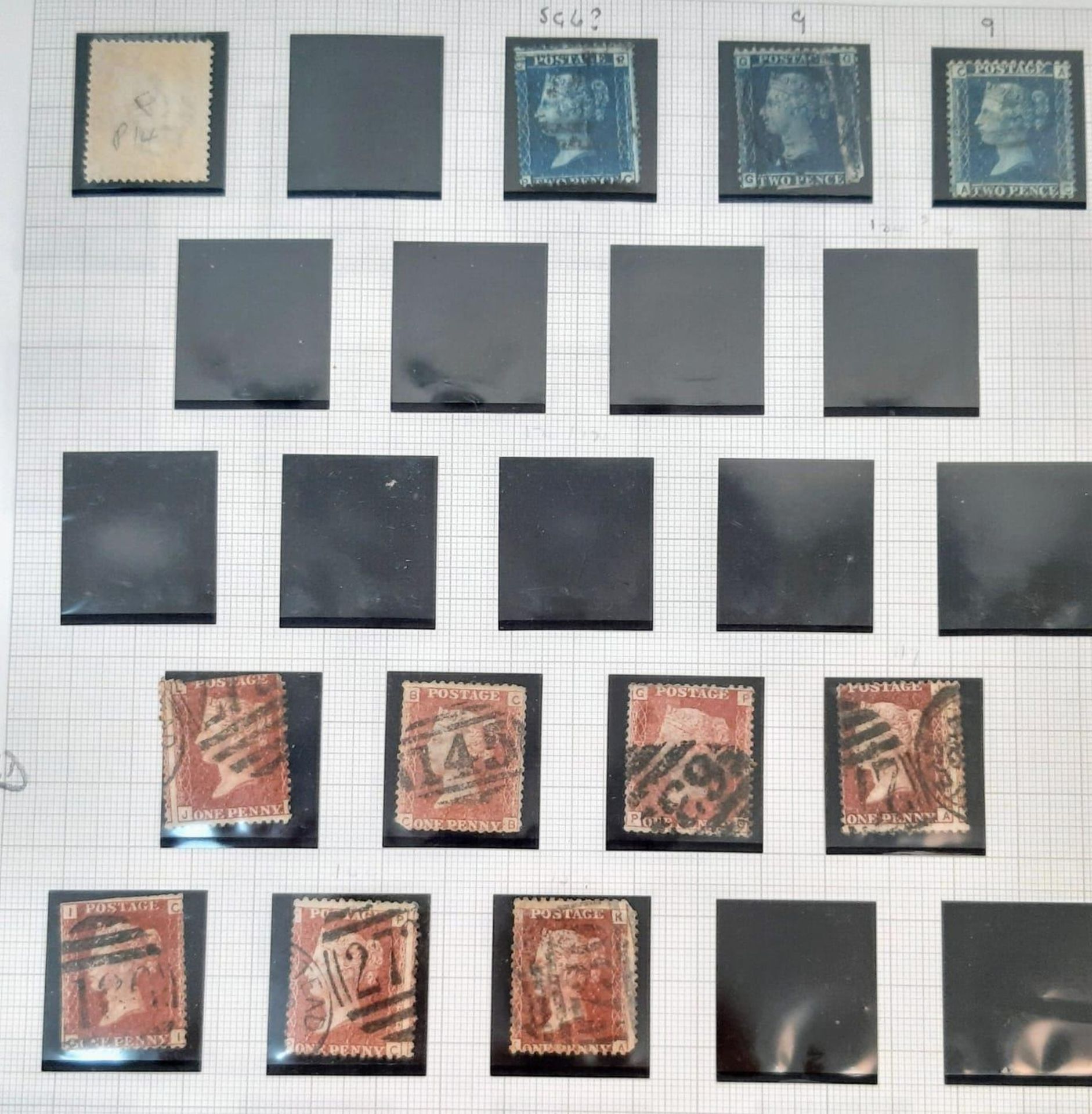 A substantial album of British stamps dating from 1840 - 1970. There are over 2000 stamps in this - Image 7 of 31