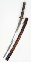 A WW2 Japanese Officers Sword with an ancient family blade. A veteran bring back.