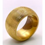 A Theo Fennell Designer Fluted Band Ring. Size P. 18g weight. 12mm width. Ref: 15245