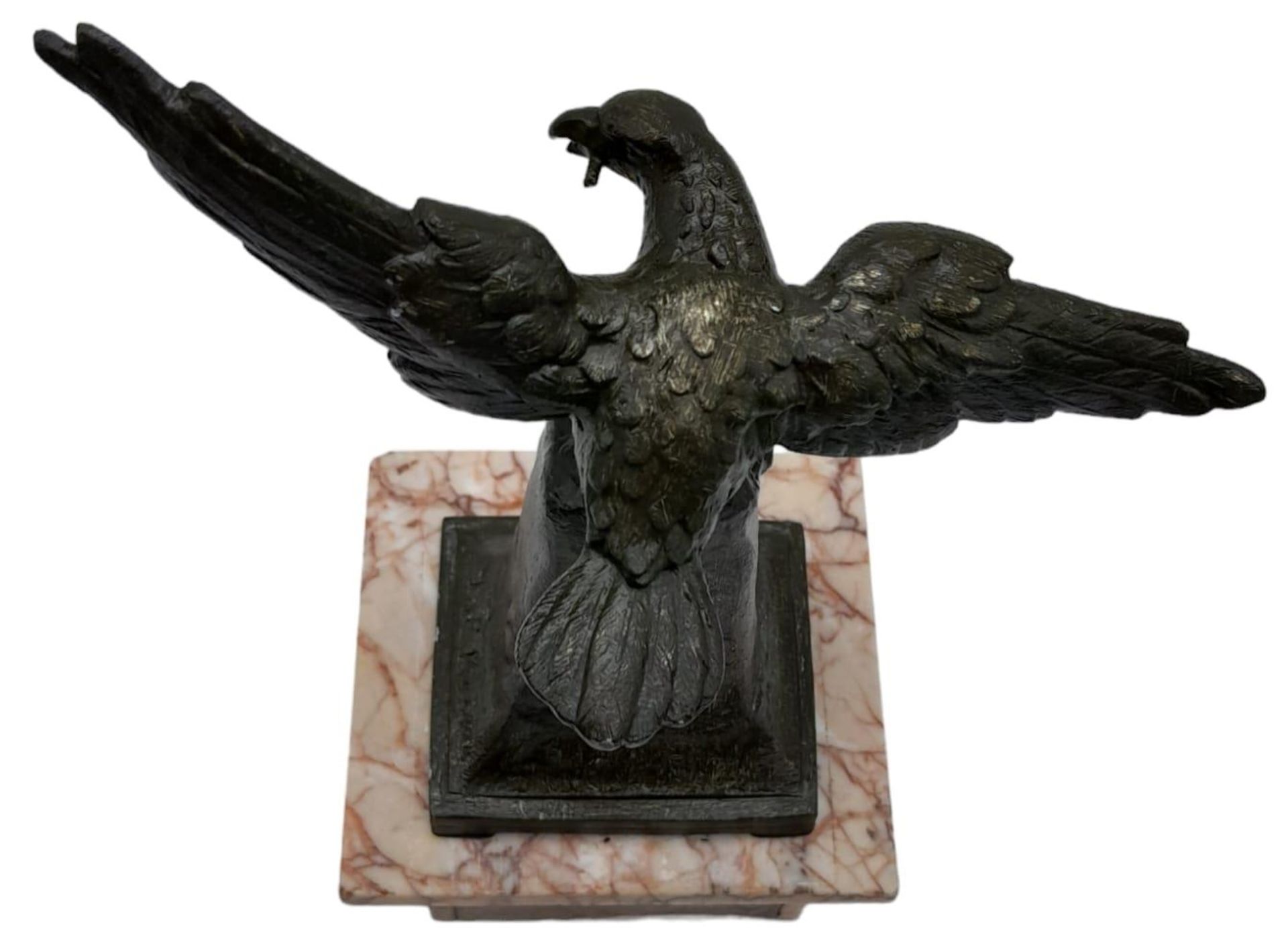 Late War German Spelter Eagle with an Iron Cross 2nd Class and Cap Badge. - Bild 4 aus 5